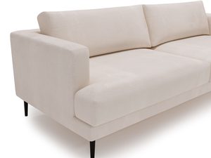 Miniaturka 22 - Sofa kremowa z wysokim oparciem i tapicerowanymi bokami