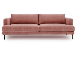 Miniaturka 4 - Łososiowa sofa z elegancką formą i miękkim tapicerowanym siedziskiem
