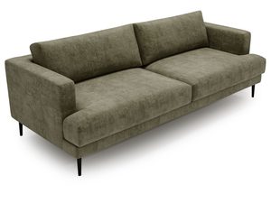 Miniaturka 13 - Sofa zielona z tekstylną tapicerką i minimalistyczną formą