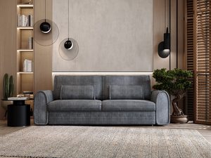 Miniaturka 25 - Grafitowa sofa z ryflowanym wykończeniem w eleganckim wnętrzu