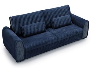 Miniaturka 10 - Granatowa sofa z dwoma poduszkami dekoracyjnymi