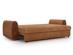 Miniaturka 18 - Sofa z miękkim siedziskiem w odcieniu rudo-brązowym