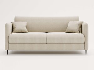 Miniaturka 9 - Beżowa sofa dwuosobowa z metalowymi nogami frontalny