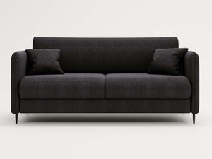 Miniaturka 1 - Sofa dwuosobowa grafitowa z poduszkami przód