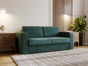 Miniaturka 10 - Sofa dwuosobowa zielona butelkowa w aranżacji salonu