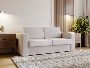 Miniaturka 9 - Kremowa sofa dwuosobowa tapicerowana w eleganckim wnętrzu