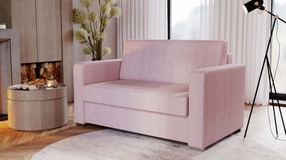 Miniaturka 24 - Klasyczna Rozkładana Beżowa Sofa do Salonu BOSTIN MINI