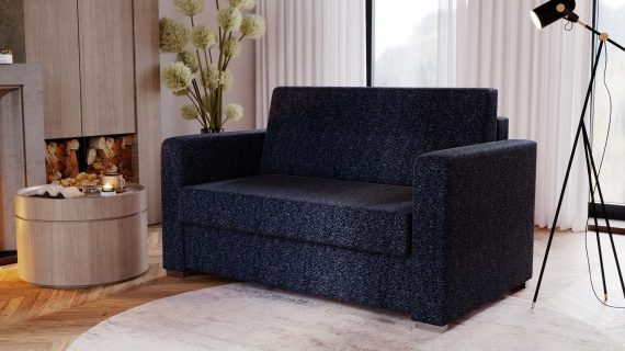 Miniaturka 23 - Klasyczna Rozkładana Beżowa Sofa do Salonu BOSTIN MINI
