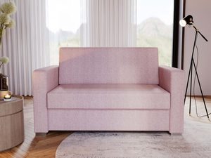 Miniaturka 22 - Różowa sofa mini kompaktowa w nowoczesnym salonie z oknem