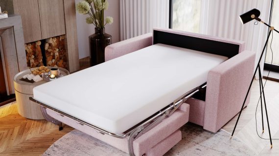 Miniaturka 21 - Klasyczna Rozkładana Beżowa Sofa do Salonu BOSTIN MINI