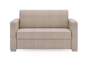 Miniaturka 26 - Beżowa sofa kompaktowa mini tapicerowana frontalny