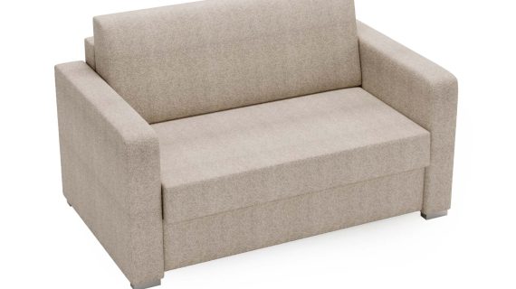 Miniaturka 8 - Klasyczna Rozkładana Beżowa Sofa do Salonu BOSTIN MINI