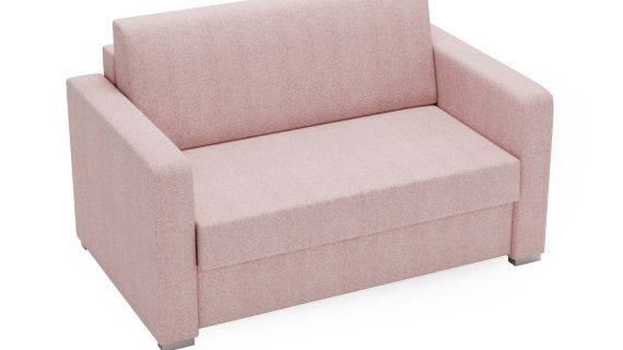 Miniaturka 10 - Klasyczna Rozkładana Beżowa Sofa do Salonu BOSTIN MINI