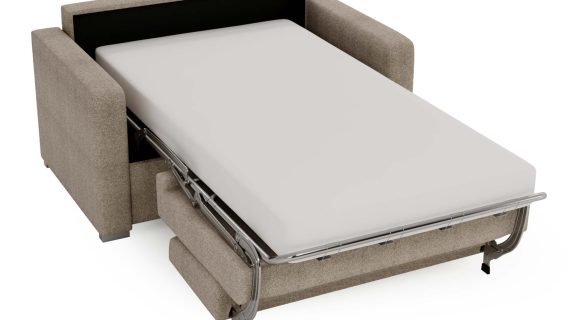 Miniaturka 12 - Klasyczna Rozkładana Beżowa Sofa do Salonu BOSTIN MINI