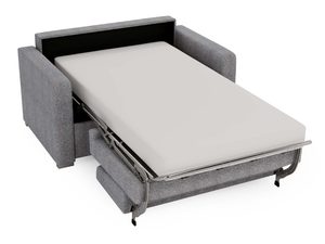 Miniaturka 15 - Szara sofa kompaktowa rozłożona z włoskim mechanizmem spania