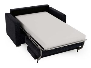 Miniaturka 13 - Granatowa sofa mini rozkładana z materacem perspektywa