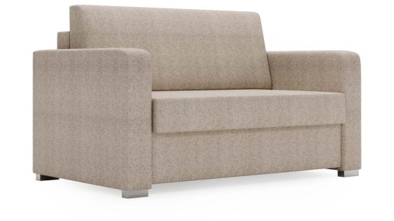 Miniaturka 4 - Klasyczna Rozkładana Beżowa Sofa do Salonu BOSTIN MINI