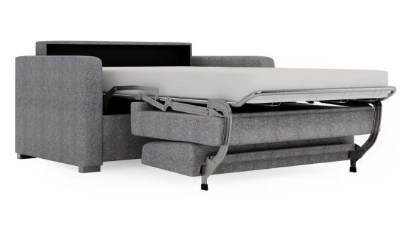 Miniaturka 19 - Klasyczna Rozkładana Beżowa Sofa do Salonu BOSTIN MINI