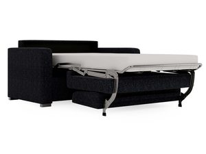 Miniaturka 17 - Sofa mini granatowa z funkcją spania rozłożona profil