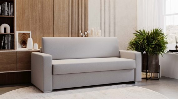 Miniaturka 10 - Klasyczna Elegancka Sofa do Salonu Szara BOSTIN II