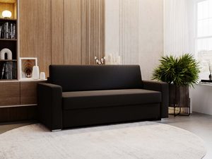 Miniaturka 9 - Grafitowa sofa trzyosobowa z funkcją spania w salonie