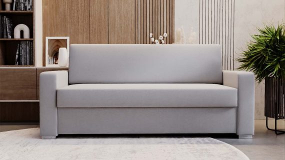 Miniaturka 8 - Klasyczna Elegancka Sofa do Salonu Szara BOSTIN II