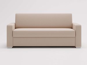 Miniaturka 1 - Beżowa sofa trzyosobowa tapicerowana frontalny