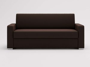 Miniaturka 4 - Brązowa sofa trzyosobowa tapicerowana frontalny