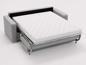 Miniaturka 5 - Szara sofa rozkładana z pikowanym materacem perspektywa