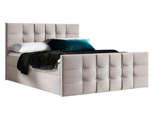 Miniaturka 2 - Beżowe łóżko tapicerowane z pikowaniem