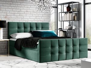 Miniaturka 6 - Łóżko tapicerowane w kolorze zielonym w stylu glamour
