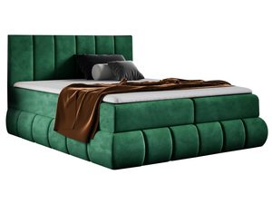 Miniaturka 2 - Łóżko tapicerowane w kolorze butelkowej zieleni