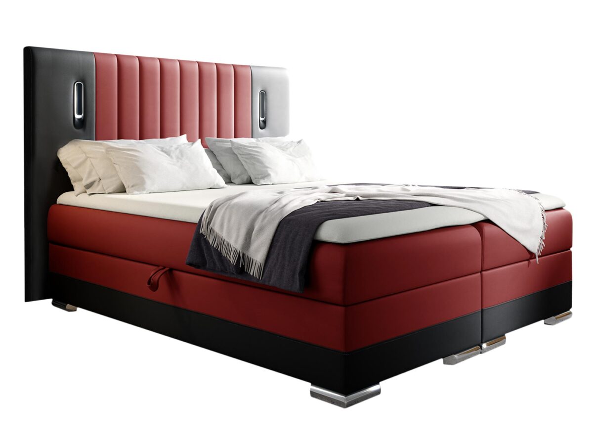 Nowoczesne Łóżko z Oświetleniem Sensorycznym ARGIA