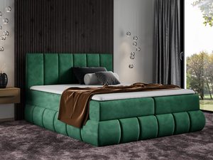 Miniaturka 7 - Łóżko tapicerowane w kolorze zielonym, styl glamour