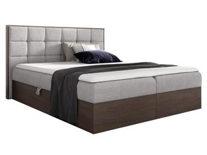 Miniaturka 6 - Klasyczne łóżko z beżową podstawą i głębokim zagłówkiem