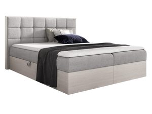 Miniaturka 8 - Łóżko z prostym wezgłowiem i jasnobeżową ramą