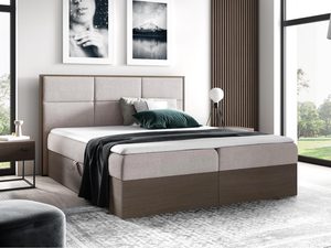 Miniaturka 13 - Stylowe łóżko tapicerowane z prostym zagłówkiem