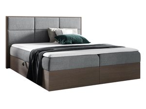 Miniaturka 7 - Grafitowe łóżko z miękkim zagłówkiem i ciemną ramą