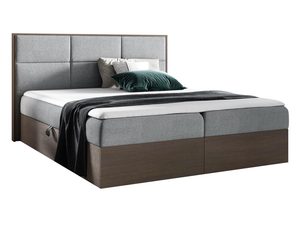 Miniaturka 8 - Grafitowe łóżko z miękkim zagłówkiem i ciemną ramą