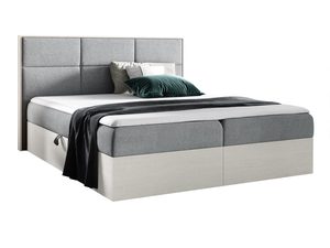 Miniaturka 6 - Szare łóżko z minimalistycznym zagłówkiem w stylu skandynawskim