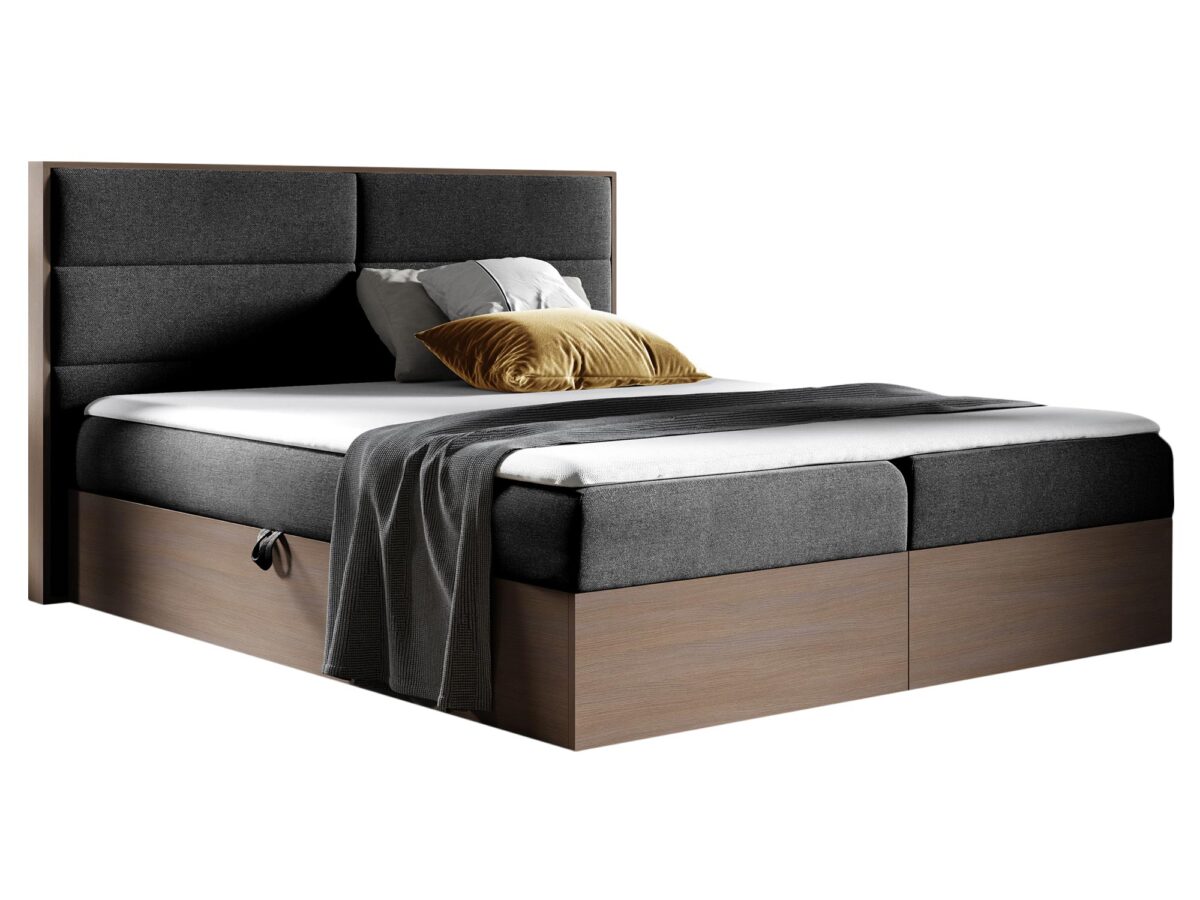 Komfortowe Łóżko Kontynentalne z Topperem CEDRIC 3