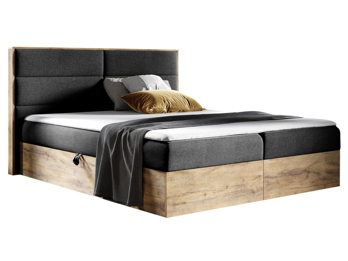 Wygodne Łóżko do Sypialni w Stylu industrialnym  CEDRIC 1