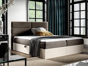 Miniaturka 8 - Brązowe łóżko glamour z pikowaniem