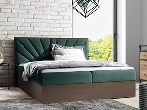 Miniaturka 6 - Łóżko sypialniane w kolorze szmaragdowym z podziałem na dwie części