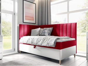 Miniaturka 6 - Czerwono-białe łóżko – nowoczesny charakter, wyróżniający kolor.