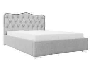 Miniaturka 7 - Tapicerowane łóżko w odcieniu chłodnej szarości z eleganckim pikowaniem