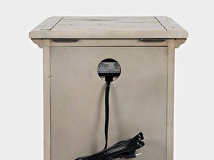 Miniaturka 4 - Tylna ściana drewnianej szafki z otworem na kable w stylu klasycznym