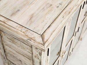 Miniaturka 3 - Komoda w Kolorze Kości Słoniowej z Przeszklonymi Drzwiami – Avola