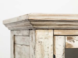 Miniaturka 4 - Komoda w Kolorze Kości Słoniowej z Przeszklonymi Drzwiami – Avola