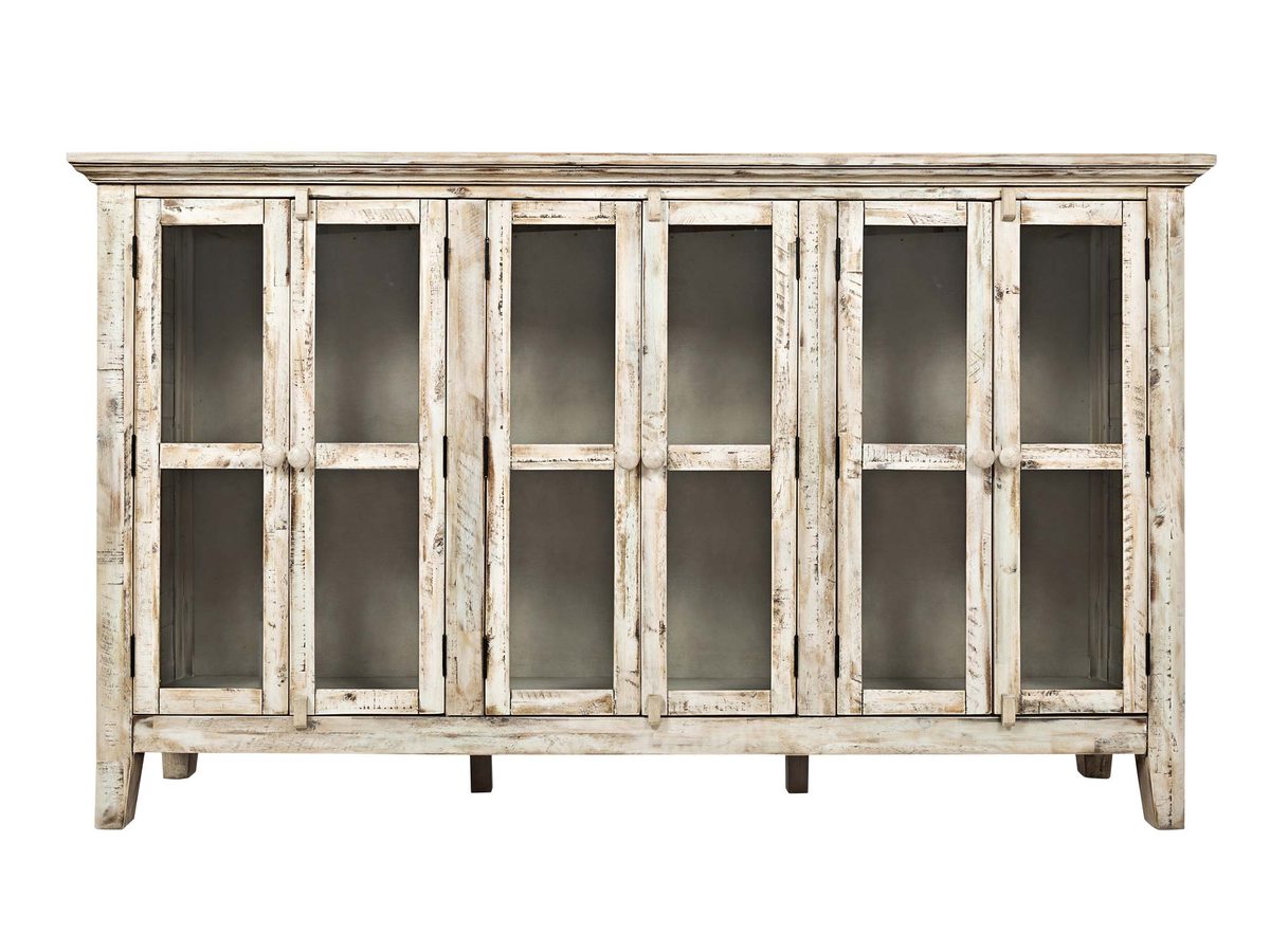 Komoda w Kolorze Kości Słoniowej z Przeszklonymi Drzwiami – Avola